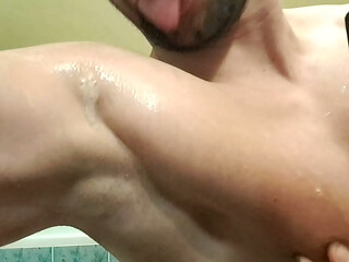 Fetish armpit mamelon spit