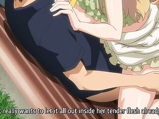 Hentai teens fucking in public park