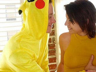 Cece Capella has a hot sex on the bed with her brunette locks.