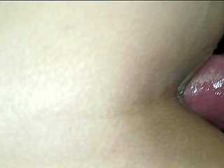 Hot Latina brunette on all fours gets her ass fucked twice