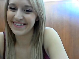 Curly Blonde Teen Records Solo Dildo Masturbation More at