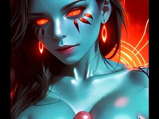 3D HQ AI Medusa POV Big Tits Sex w/ Sound added