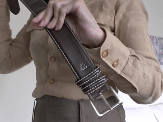 Exciting Belt Try-on with a Linen Skirt, Part 3, Lady Victoria Valente