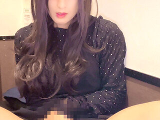 Video of a beautiful woman with curly hair masturbating quietly