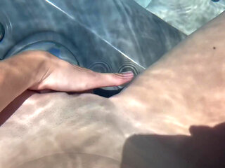 Italian Big Tits Artemisia Love Sexy POV Pussy Play in the Jacuzzi Horny and Wet