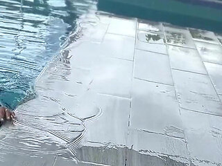 Sex in the Pool with a Big Ass MILF