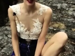 austrian comedian Lisa Eckhart with sexy feet