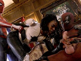Ebony queen Ana Foxxx gets fucked in costume