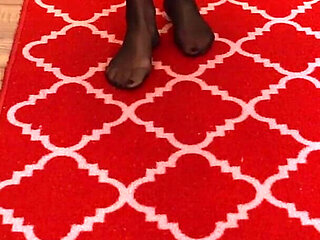 Asmr Nylon Walking on Carpet - Sheer Stockings Feet and Soft Footstep Sounds
