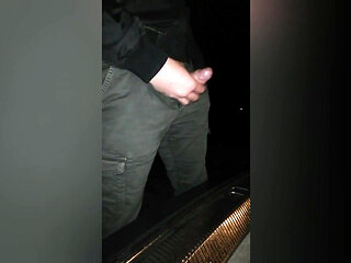 Very Horny Man Jerking off in the Rain. Handsfree Cum! - Soloxman