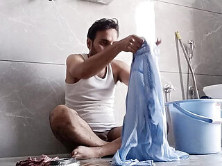 Indian hot man enjoy shower and masterbation