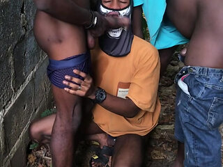 New Year Day hot threesome fuck with two tops that has massive cock