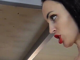 Dark Giant Mistress Dominates Her Small Slave!