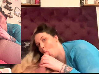 BBW Rides Cock Then Wanks Him off to Huge Cumshot