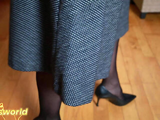 High Heels on Wooden Floor - Sharp Heel Clicks & Slow Walking Asmr