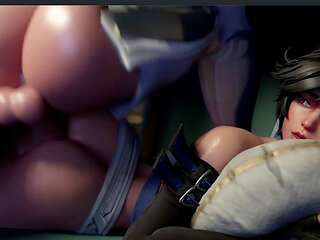 Hardcore Transgender Ass Slapping Fucking, Luna Snow Gets Cum Covered While Cumming