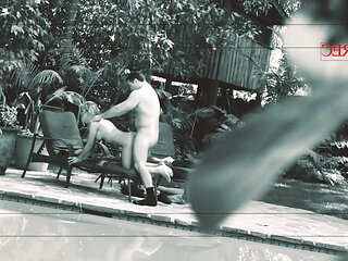 Filthy Neighbors Scene-4 Busty Blonde MILF Ends up with Cum All Over Her Face in the Garden While Being Filmed