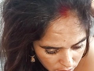 Indian bhabi sucking and fucking very hardly with our husband in bed room and like this video 