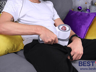 Powerful Cumshot of My Thick Cock Together by Player One From Bestvibe Makes Me Orgasm