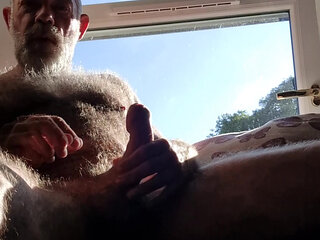 Hairy Muscle Stepdad Jerks off