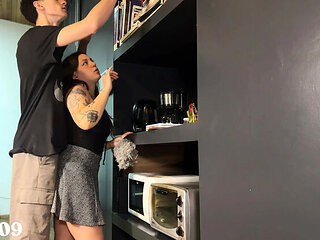 Amateur Latina Cleaning Lady Swallows Cum - Blowjob & Facial POV in 4K