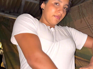 Busty schoolgirl is it's a rainy day !  Deepthroat