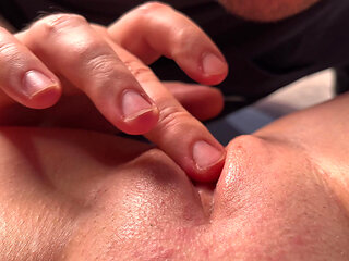 Gentle morning clitoral licking to orgasm