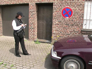 Traffic Control Lady Gets Cum On Her Pussy - Big Tits Amateur