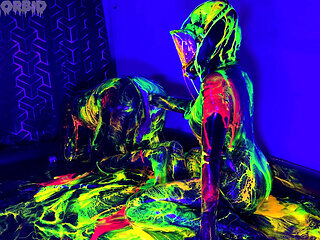 Uv Wet and Messy Gimpy Double Fisting 4K with Patricia