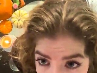 Wet and messy amateur blowjob and handjob