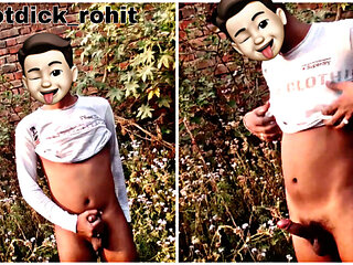 Indian teen boy cumshot at the jungle