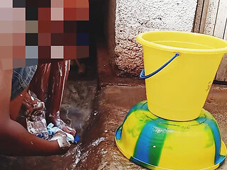 Bathing My Pregnant GF Outdoor, Dirty Environment Vibes