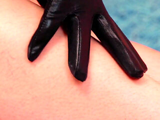Hairy legs close-up video slowly tease