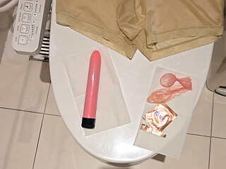 Sissy Kanisa Cum and Play Her Ass Hole in Public Toilet