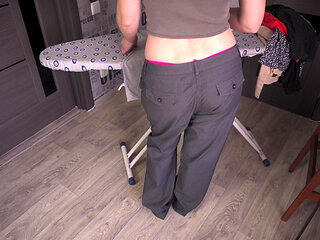 Sexy Wife Does Not Notice Her Pants Fall Down ENF Fetish