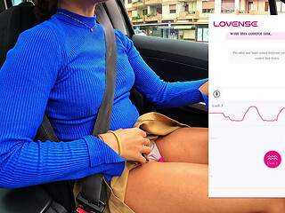 A friend of mine is filming me while I drive and a fan controls my lovense vibrator remotely