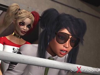 Outstanding Harley Quinn - gagging clip - 3DXPassion