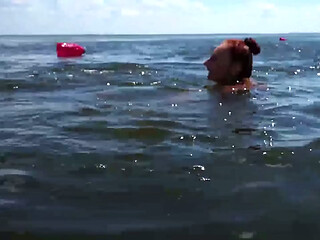 Swimming in Volga river