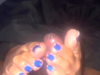 Late Night Crystal Blue Toejob