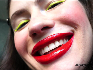 Messy Red Kiss + Spit Fetish Kissing