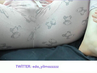 PAJAMA MASTURBATE- RUBBING PUSSY WITH PAJAMA