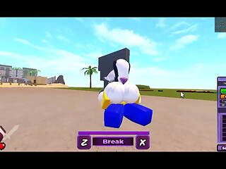 Loona fucking with Noob in Roblox
