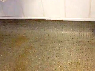 Naked wank in a pub toilet