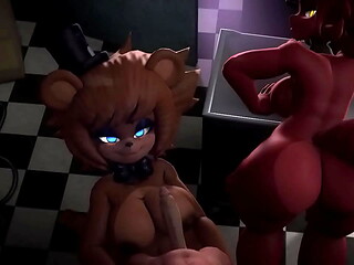 Guardia se folla a Foxy por el culo