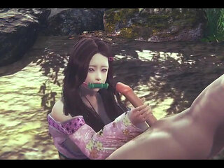 Demon Slayer Hentai - Nezuko and Shinobu Hardsex - Japanese Asian Manga Anime Film Game Porn