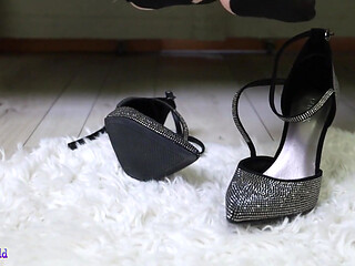 Slow Teasing & Denial - Sheer Nylons, Soles Close-up and Controlled Footplay