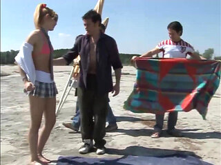 Outdoor Sex with the Blonde Slut in Heat!