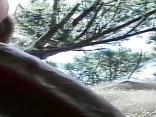 Blonde Sexy Shemale Is Seduced Outdoors on Vacation and Anal Fucked