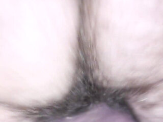 Hairy balls and hairy clit with lot of sperm dripping