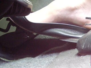 Revving in Black Flats on Barefoot